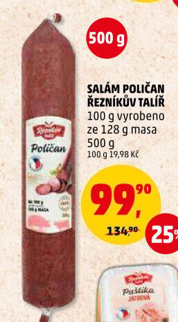 Salám Poličan Řezníkův talíř