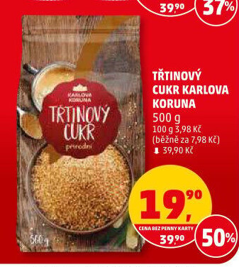 Třtinový cukr Karlova Koruna
