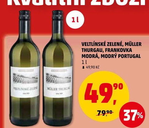 Víno Veltlínské zelené Vinné sklepy Podivín