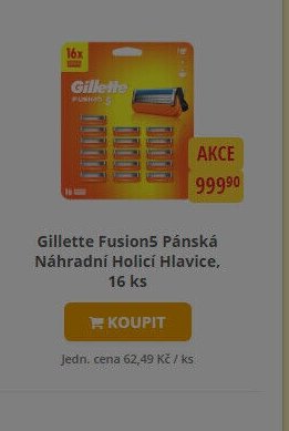 Gillette Fusion5 Pánská Náhradní Holicí Hlavice