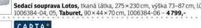 Taburet k sedačce Lotos - ASKO akcniletaky.com