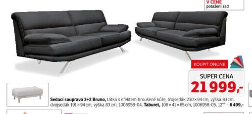 Sedací souprava 3+2 Bruno - ASKO akcniletaky.com