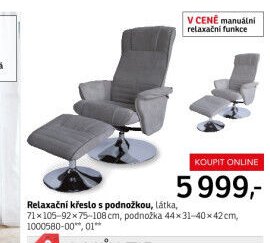 Relaxační křeslo s podnožkou - ASKO akcniletaky.com