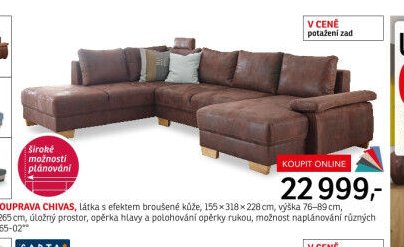 Plánovaná sedací souprava Chivas - ASKO akcniletaky.com