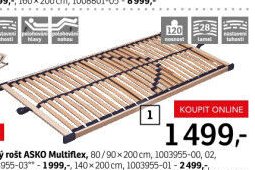 Polohovatelný lamelový rošt ASKO Multiflex - ASKO akcniletaky.com