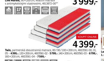 Twin, partnerská oboustranná matrace - ASKO akcniletaky.com