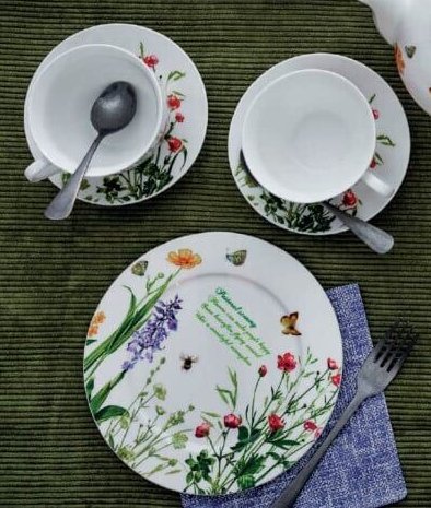 Jídelní servis Luční kvítí, porcelán - ASKO akcniletaky.com