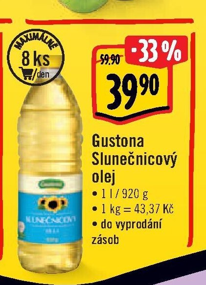 Gustona Slunečnicový olej