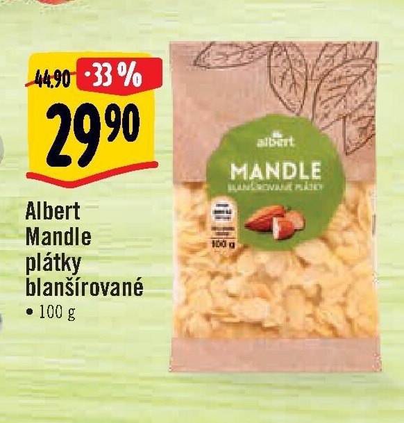 Albert Mandle plátky blanšírované