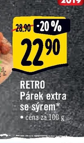 RETRO Párek extra se sýrem*