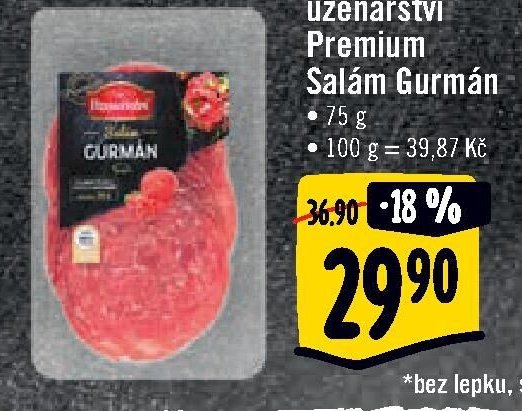 Albertovo uzenářství Premium Salám Gurmán