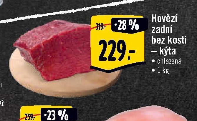 Hovězí zadní bez kosti - kýta
