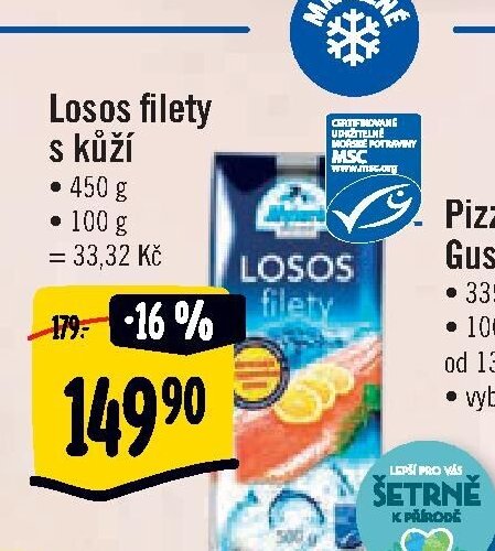 Losos filety s kůží