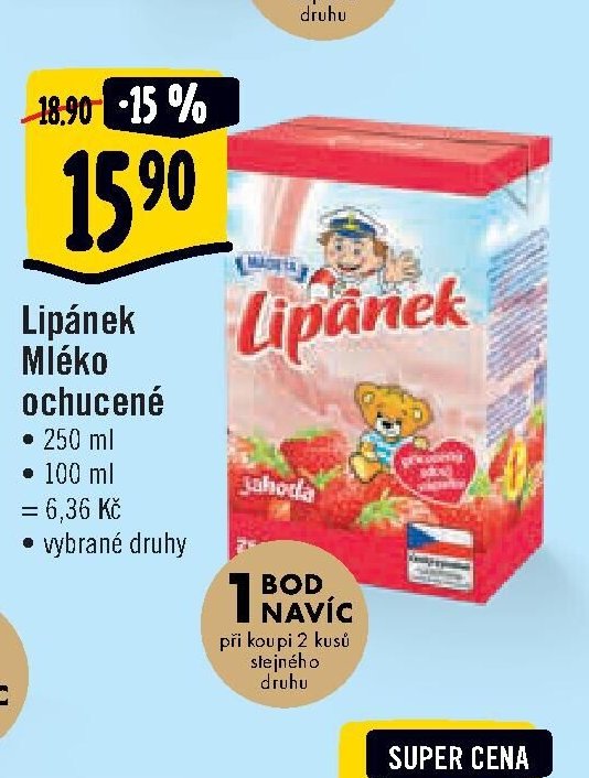 Lipánek Mléko ochucené