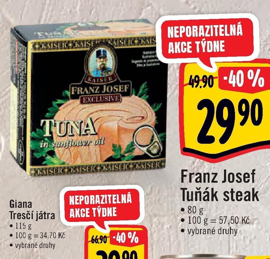 Franz Josef Tuňák steak