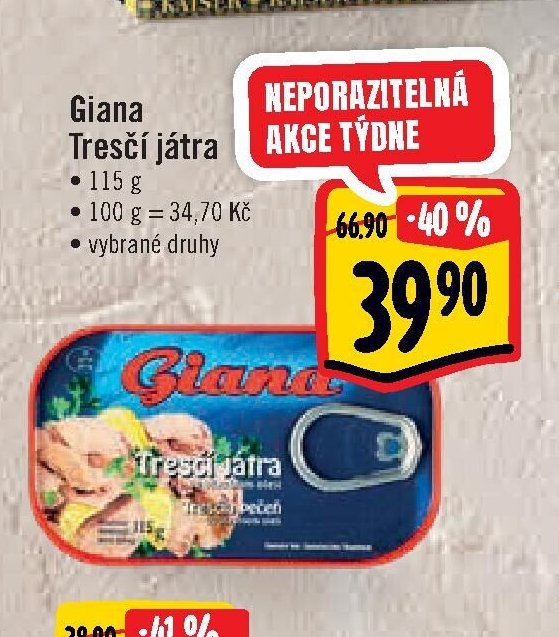 Giana Tresčí játra
