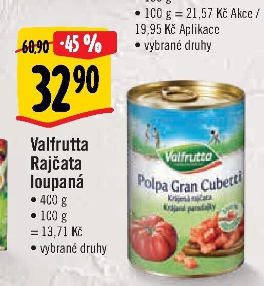 Valfrutta Rajčata loupaná
