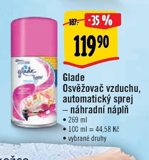 Glade Osvěžovač vzduchu, automatický sprej - náhradní náplň