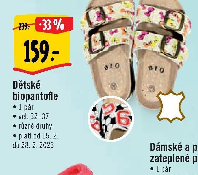 Dětské biopantofle