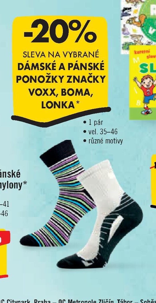 Dámské a pánské ponožky značky Voxx, Boma, Lonka