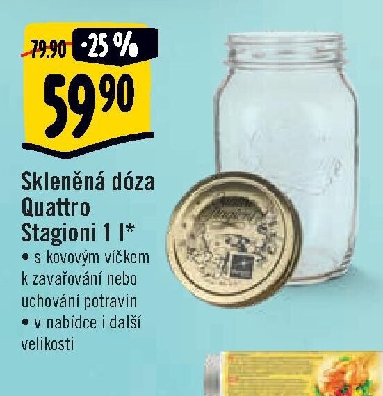 Skleněná dóza Quattro Stagioni 1 l