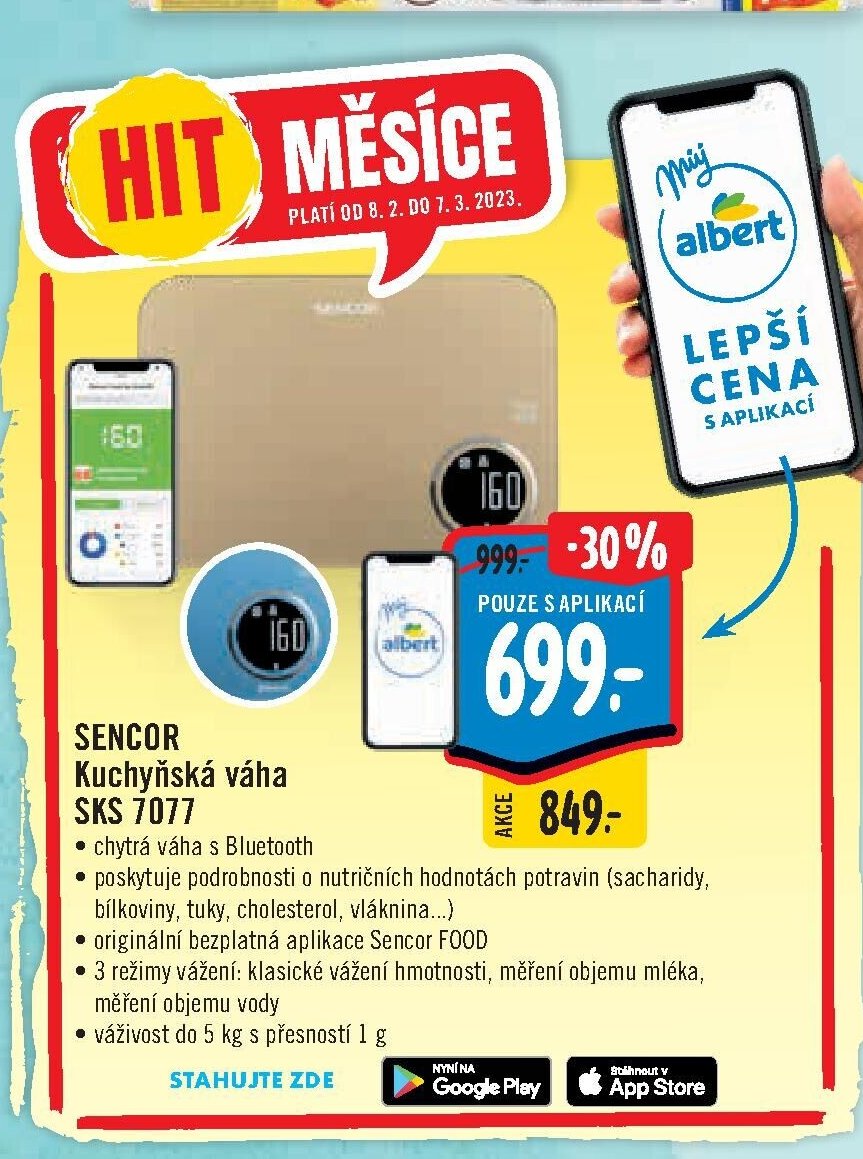 SENCOR Kuchyňská váha SKS 7077