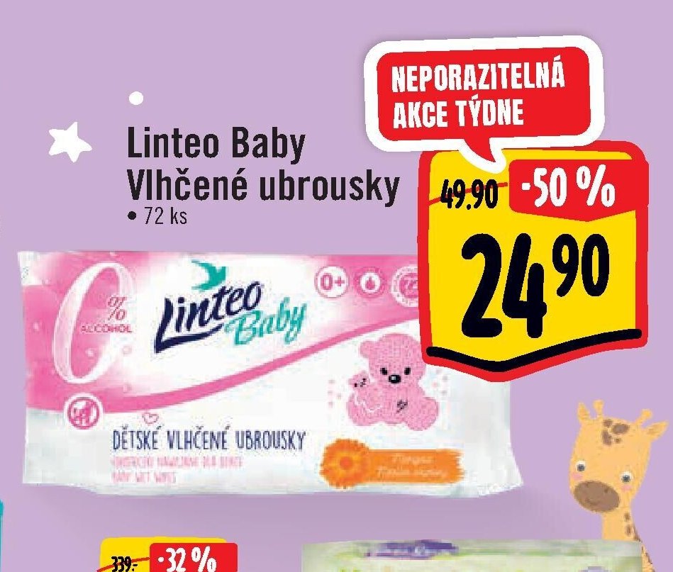 Linteo Baby Vlhčené ubrousky