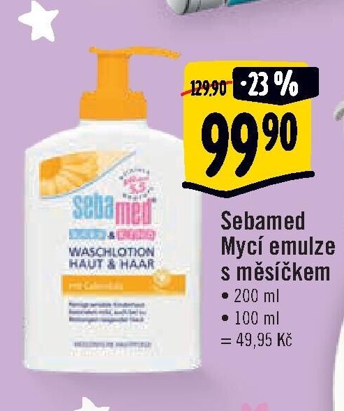 Sebamed Mycí emulze s měsíčkem