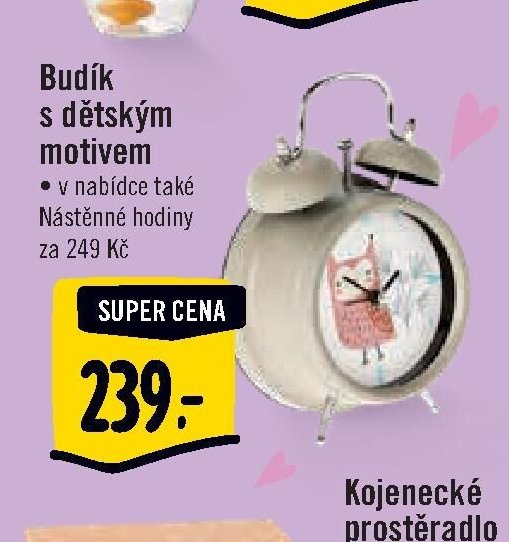 Budík s dětským motivem