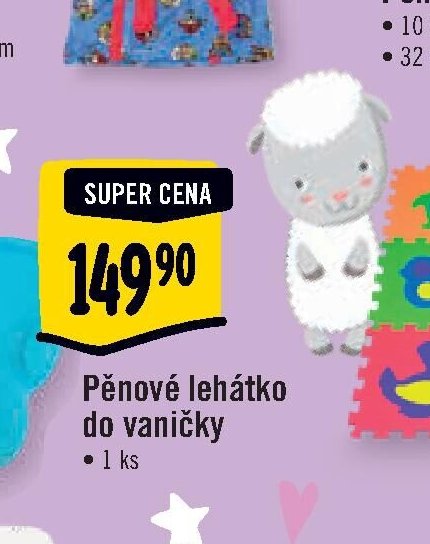 Pěnové lehátko do vaničky