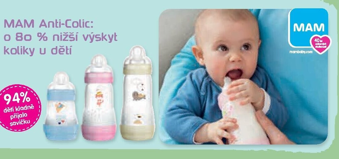 MAM Anti-Colic kojenecké lahve