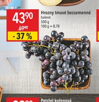 Hrozny tmavé bezsemenné