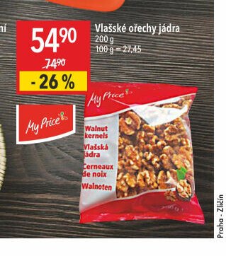 Vlašské ořechy jádra