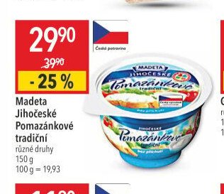 Madeta Jihočeské Pomazánkové tradiční