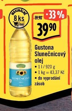 Gustona Slunečnicový olej
