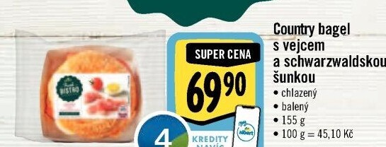 Bagel obložený Albert Fresh Bistro