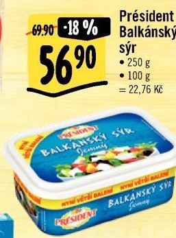 Balkánský sýr Président