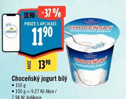Bílý jogurt smetanový Choceňský
