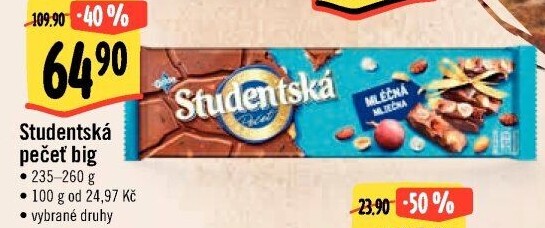 Čokoláda Studentská pečeť Orion