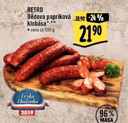 Dědova klobása papriková Albert Retro