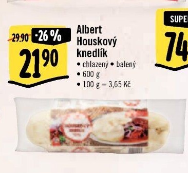 Houskový knedlík Albert