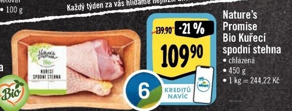 Kuřecí stehna bio Nature'