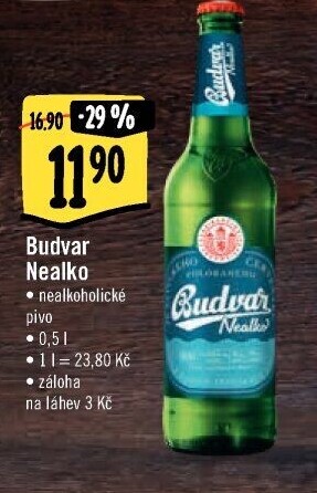 Nealkoholické pivo Budweiser Budvar