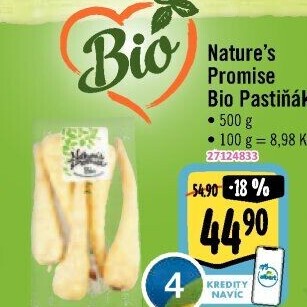 Pastiňák bio Nature'