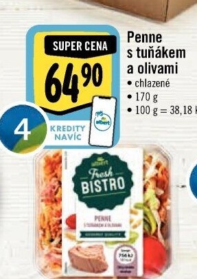 Penne s tuňákem Albert Fresh Bistro