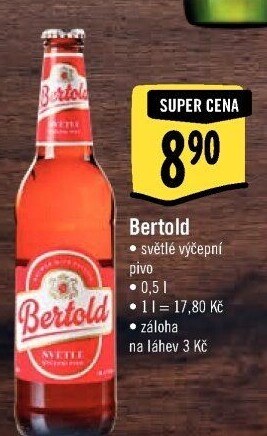 Pivo světlé výčepní Bertold