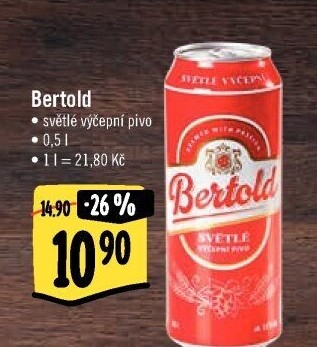 Pivo světlé výčepní Bertold