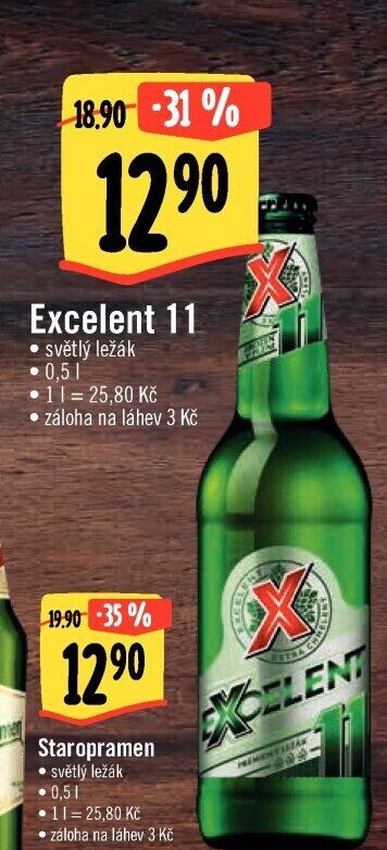 Pivo světlý ležák 11° Excelent