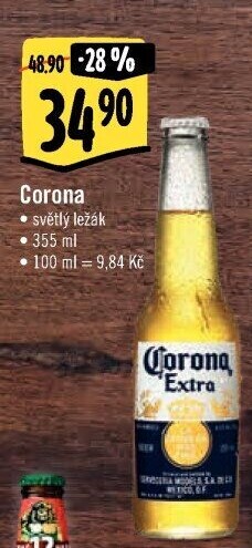 Pivo světlý ležák Corona Extra