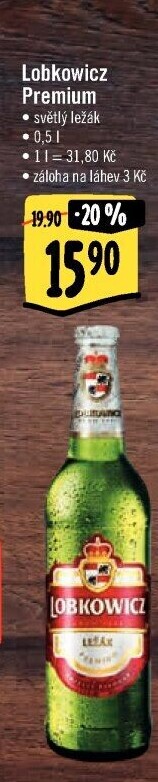 Pivo světlý ležák Premium Lobkowicz